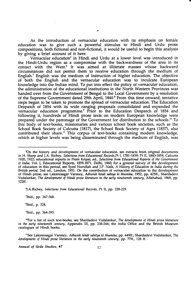 Annual of Urdu Studies, No. 7, 1990. Page 32.