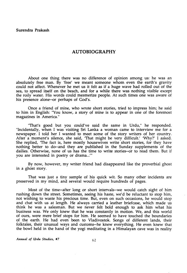 Annual of Urdu Studies, No. 7, 1990. Page 62.