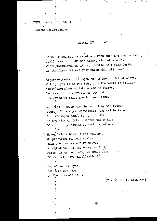 Mahfil, Volume 3, No. 4, 1967, Page 38
