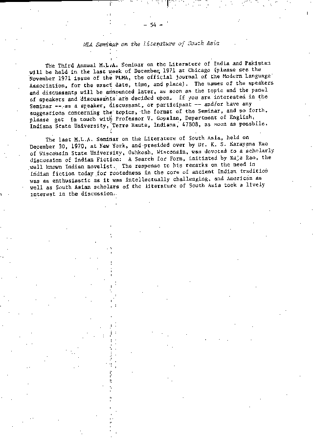 Mahfil, Volume 7, No. 1 and 2, 1971, Page 54