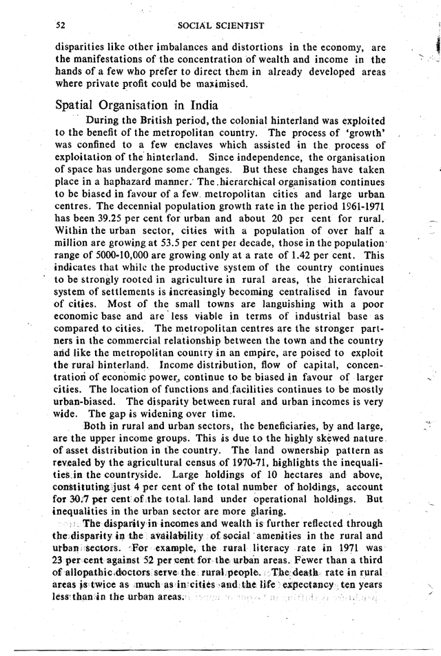 Social Scientist, issues 120, May 1983, page 52.
