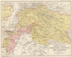 Imperial Gazetteer Map from Volume 19, opposite page 218
