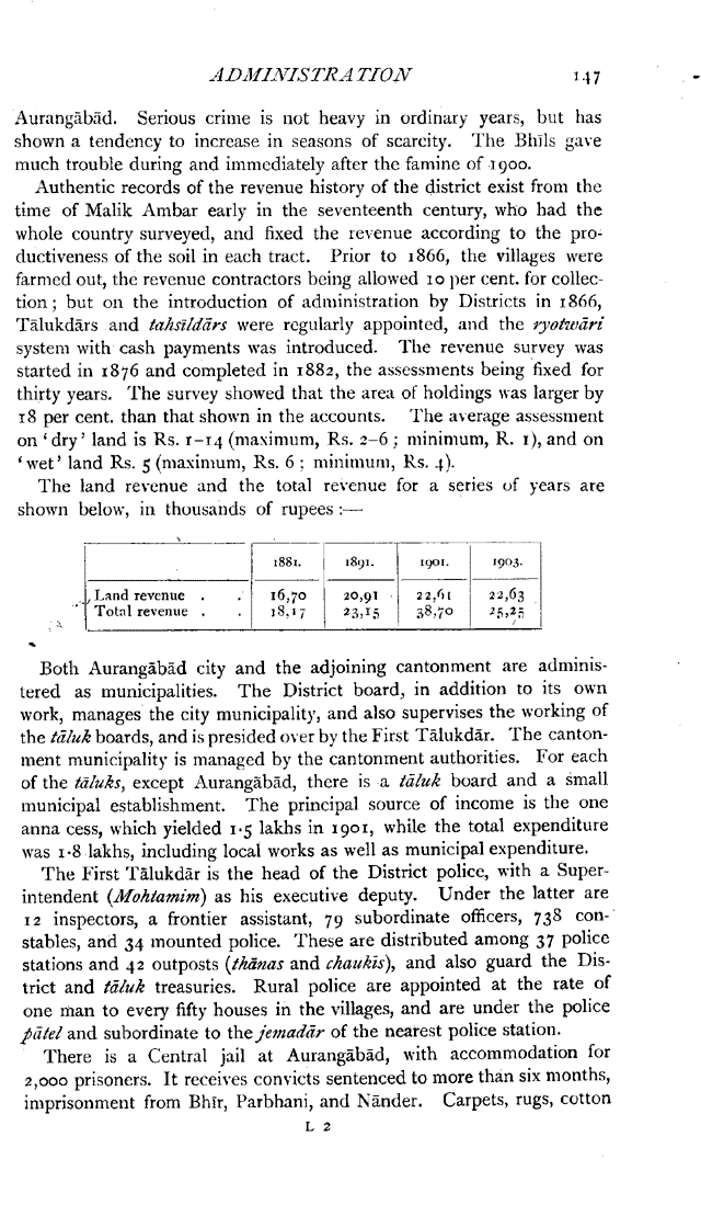Imperial Gazetteer2 of India, Volume 6, page 147