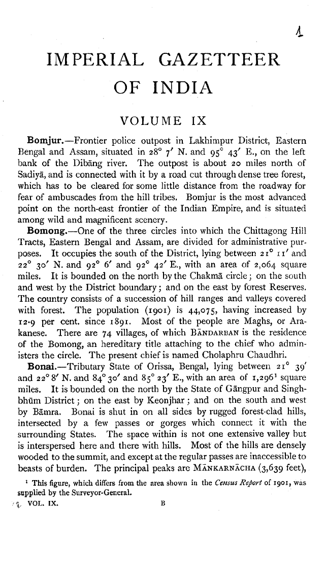Imperial Gazetteer2 of India, Volume 9, page 1