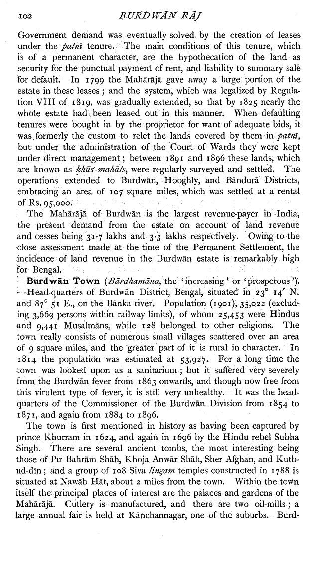 Imperial Gazetteer2 of India, Volume 9, page 102