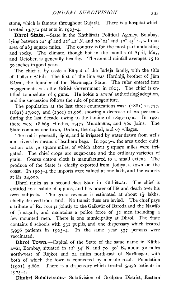 Imperial Gazetteer2 of India, Volume 11, page 335