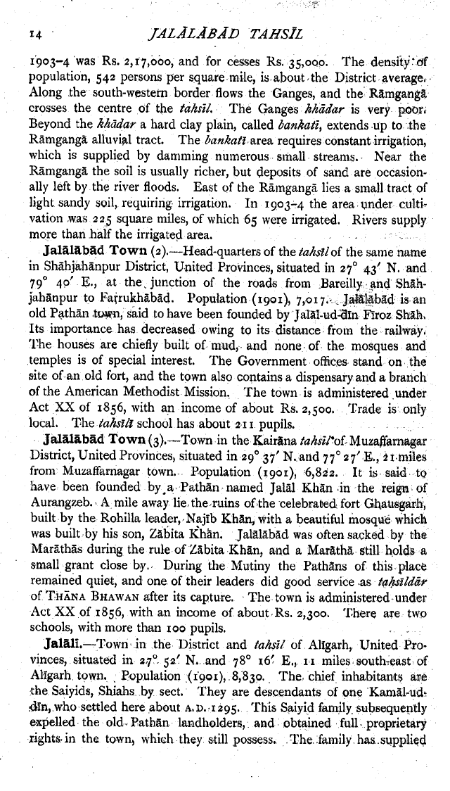 Imperial Gazetteer2 of India, Volume 14, page 14