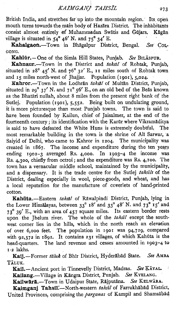 Imperial Gazetteer2 of India, Volume 14, page 273