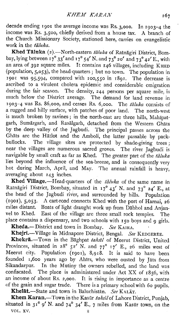Imperial Gazetteer2 of India, Volume 15, page 267