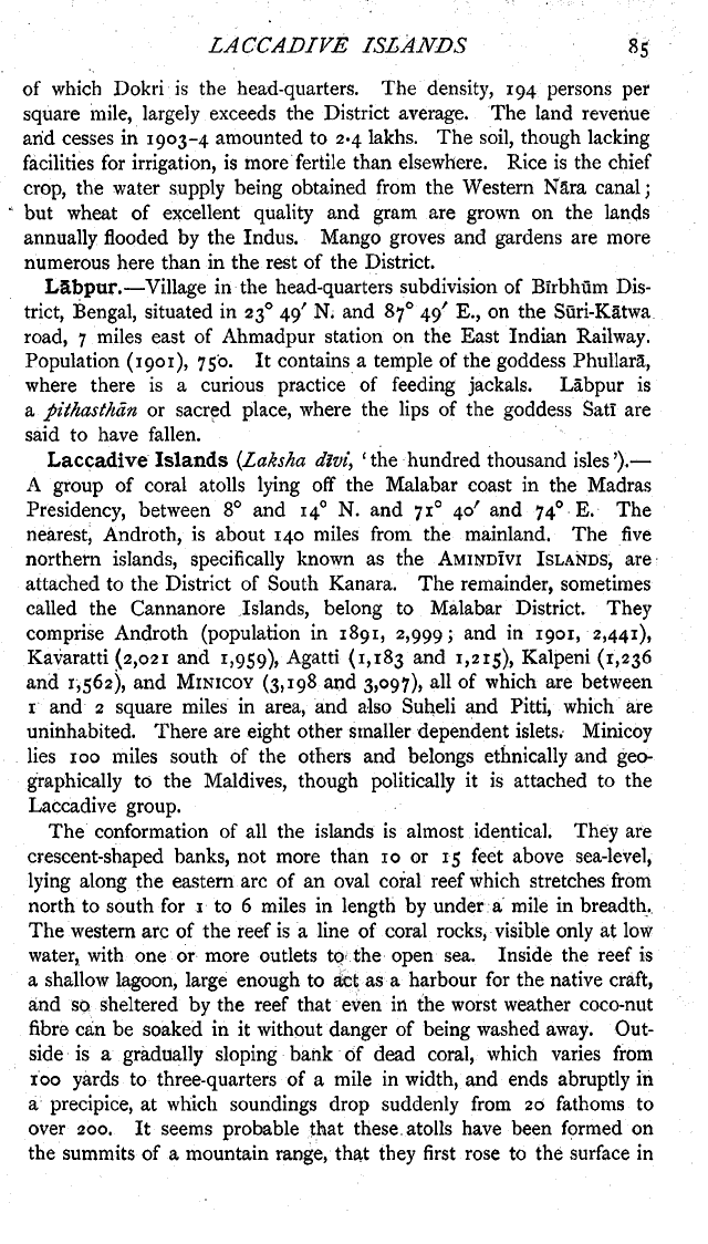 Imperial Gazetteer2 of India, Volume 16, page 85