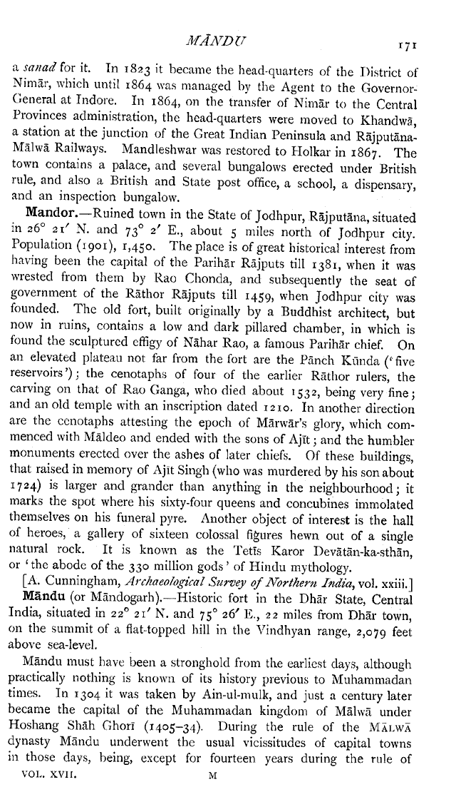 Imperial Gazetteer2 of India, Volume 17, page 171