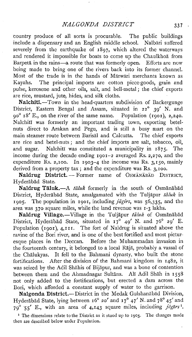 Imperial Gazetteer2 of India, Volume 18, page 337