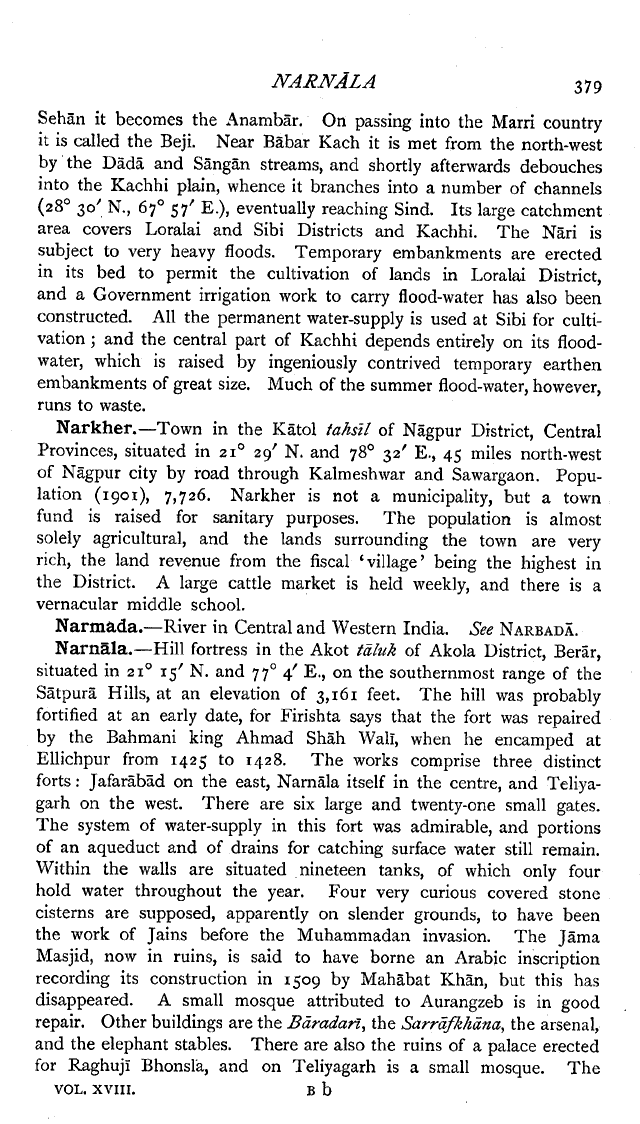 Imperial Gazetteer2 of India, Volume 18, page 379