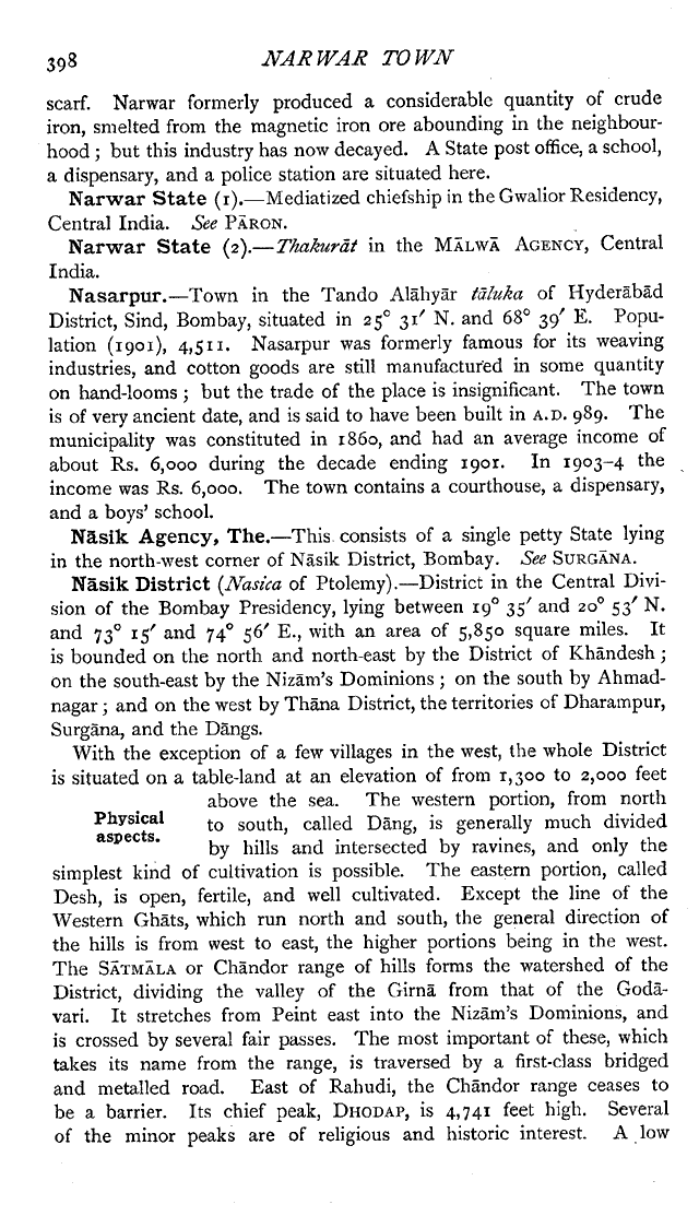 Imperial Gazetteer2 of India, Volume 18, page 398