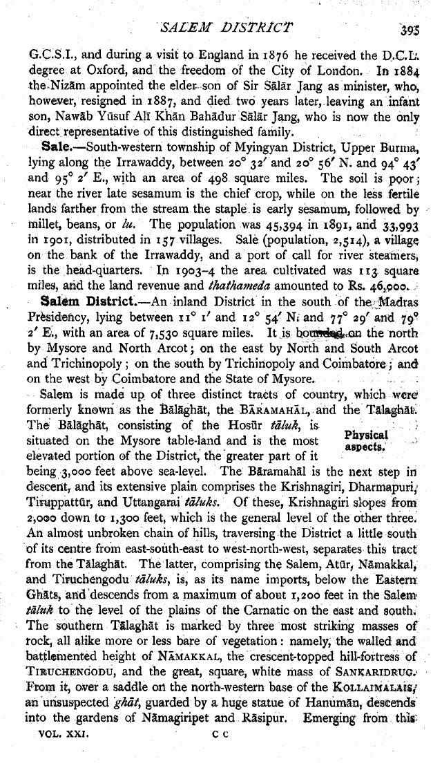 Imperial Gazetter of India, Volume 21, page 395