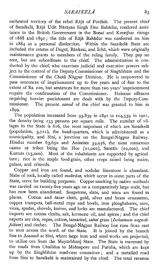 Imperial Gazetteer2 of India, Volume 22, page 83