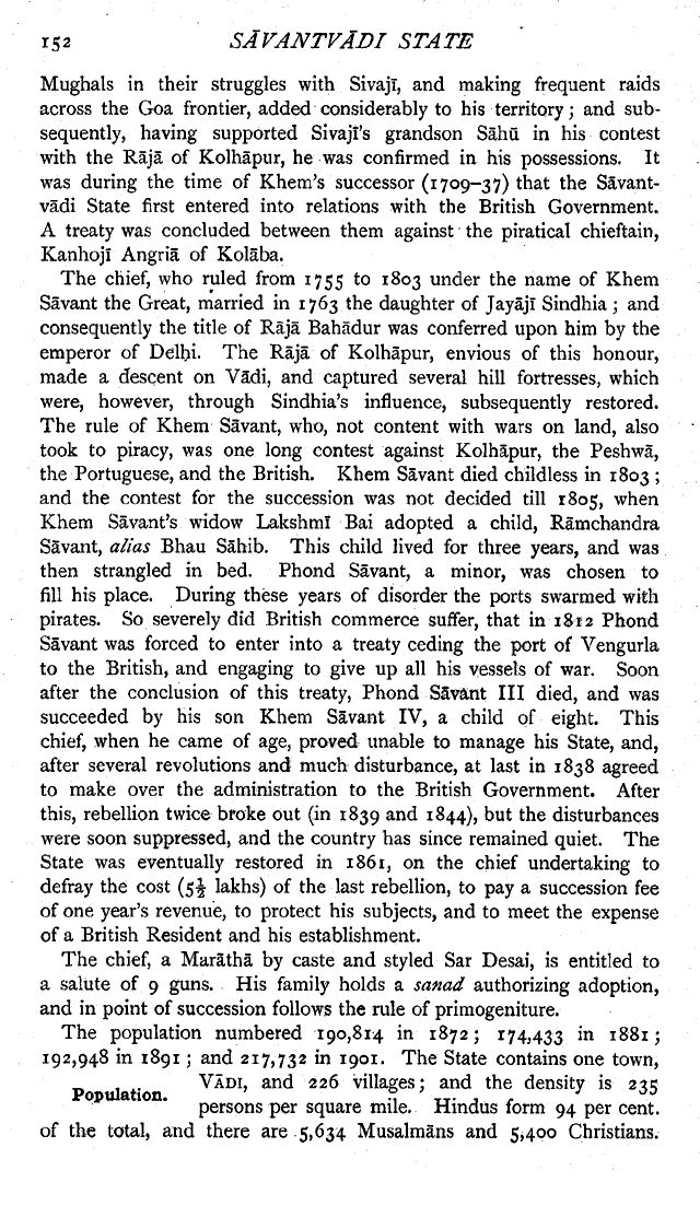 Imperial Gazetteer2 of India, Volume 22, page 152