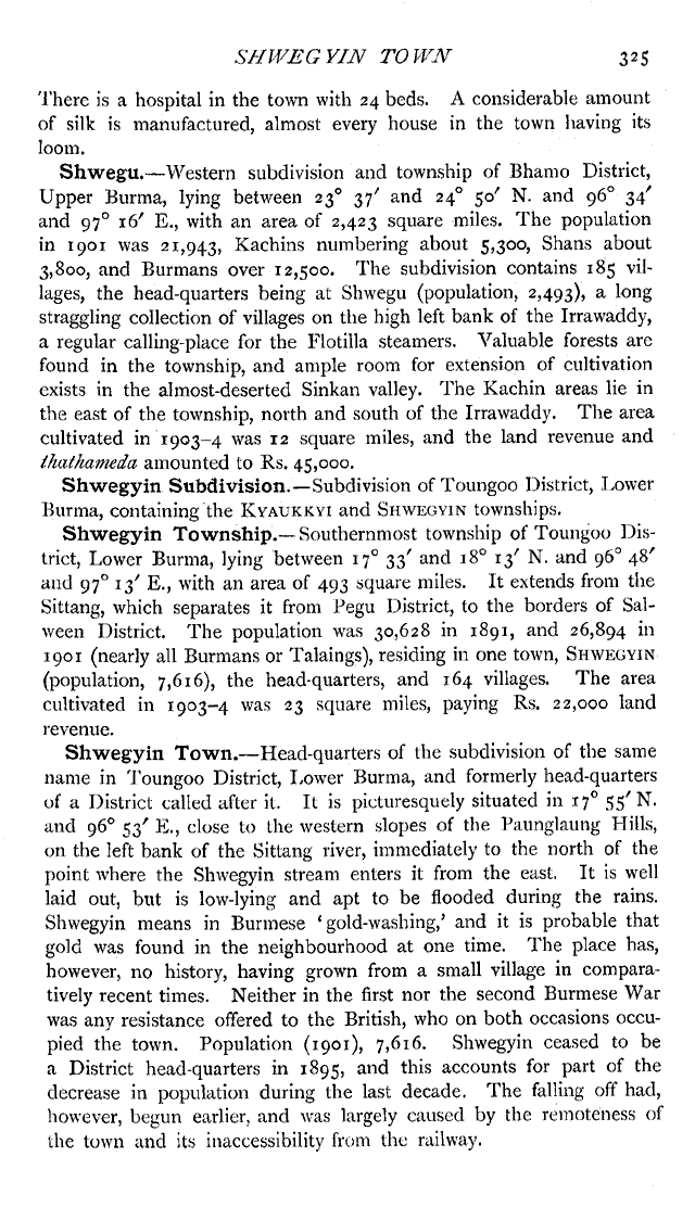 Imperial Gazetteer2 of India, Volume 22, page 325
