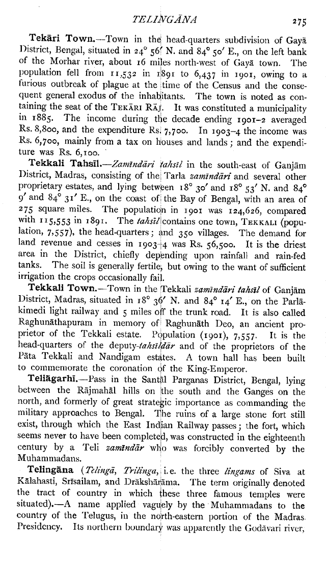 Imperial Gazetteer2 of India, Volume 23, page 275