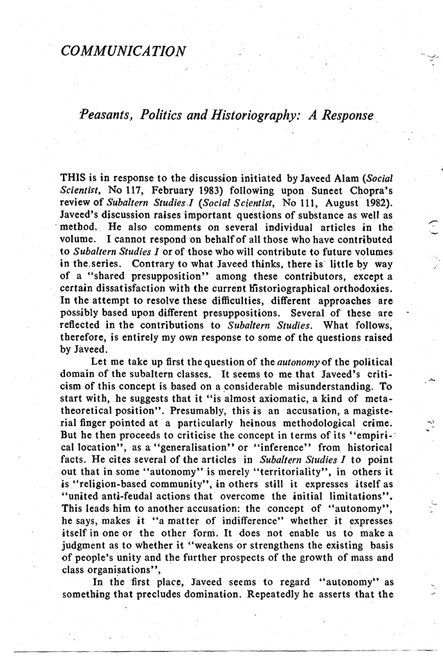 Social Scientist, issues 120, May 1983, page 58.