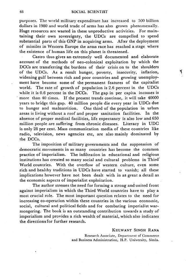 Social Scientist, issues 134, July 1984, page 68.
