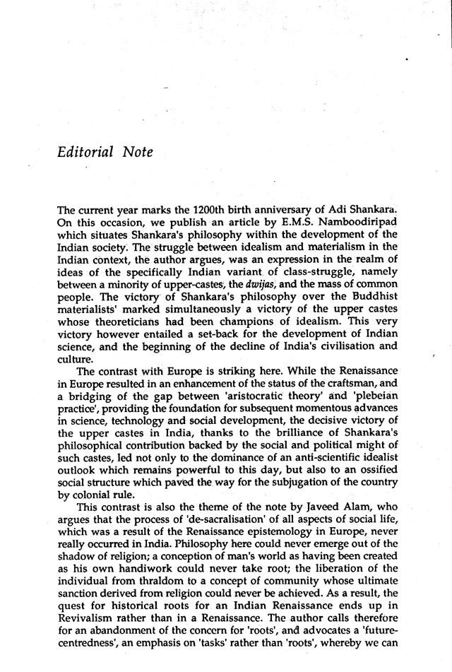 Social Scientist, issues 188-89, Jan-Feb 1989, page 1.
