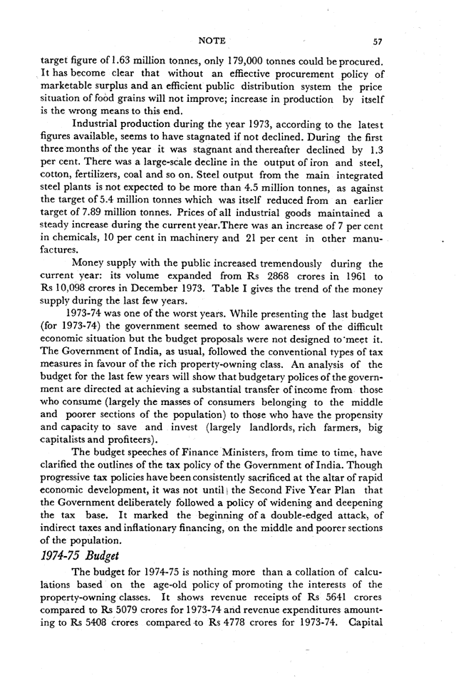 Social Scientist, issues 20, March 1974, page 57.
