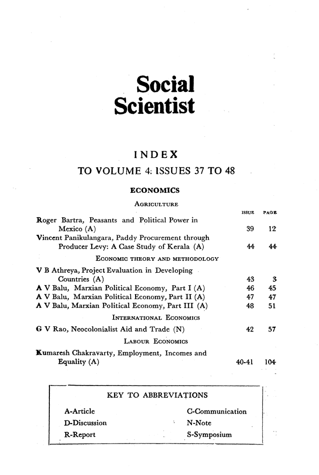 Social Scientist, issues 48, July 1976, page 75.