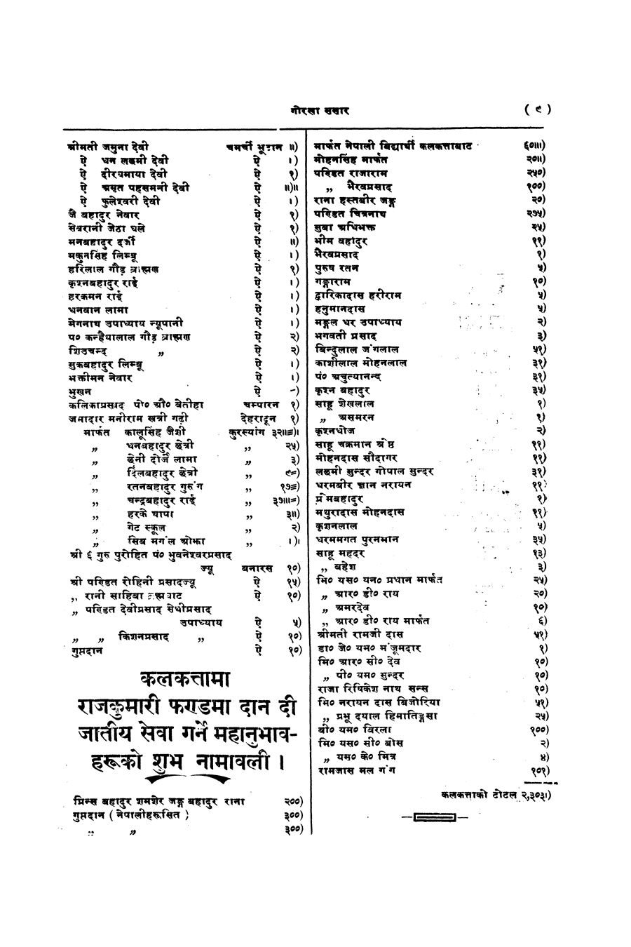 Gorkha Sansar, 19 April 1927, page 9