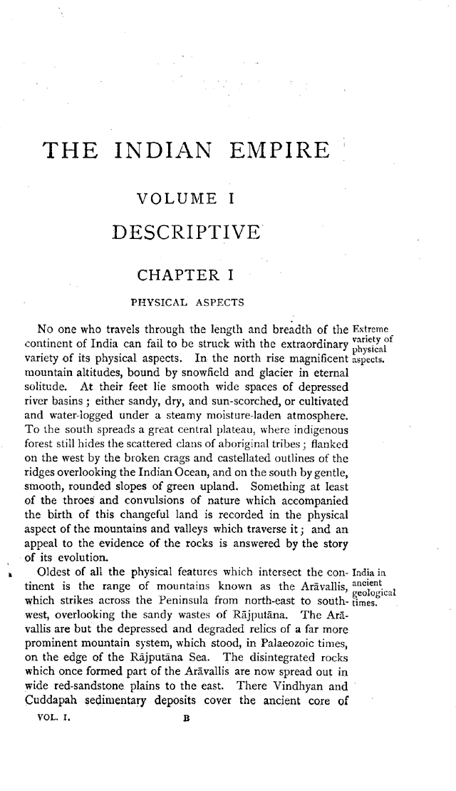 Imperial Gazetteer2 of India, Volume 1, page 1