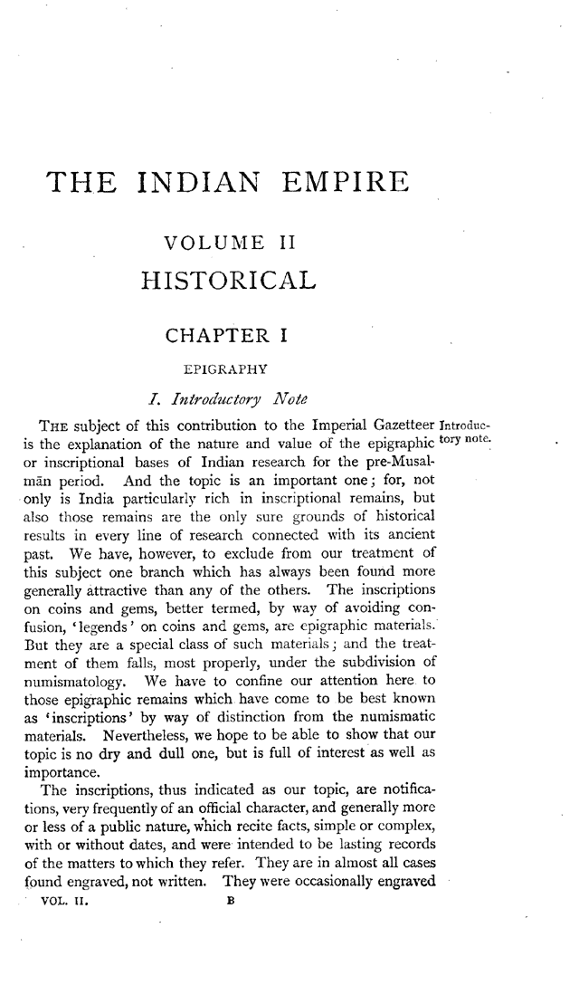 Imperial Gazetteer2 of India, Volume 2, page 1