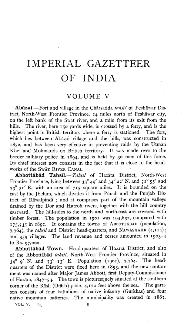 Imperial Gazetteer2 of India, Volume 5, page 1