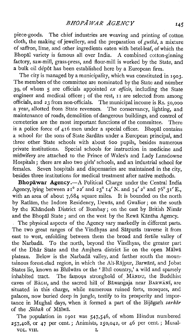 Imperial Gazetteer2 of India, Volume 8, page 145