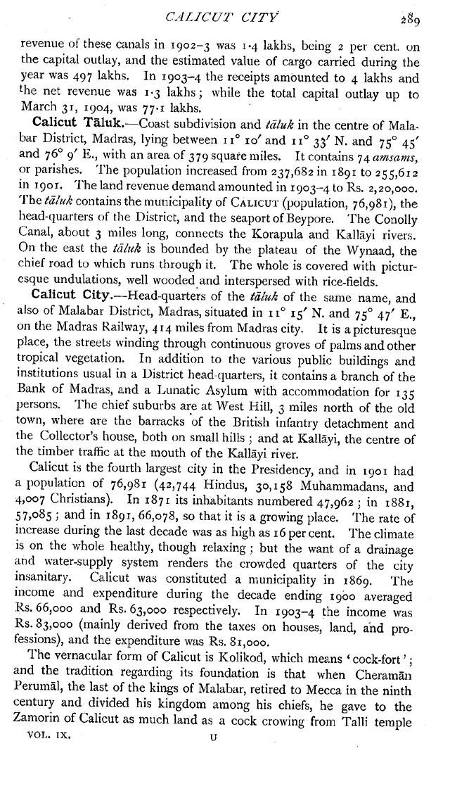 Imperial Gazetteer2 of India, Volume 9, page 289
