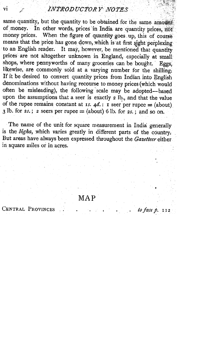 Imperial Gazetteer2 of India, Volume 10, introductory notes, page vi