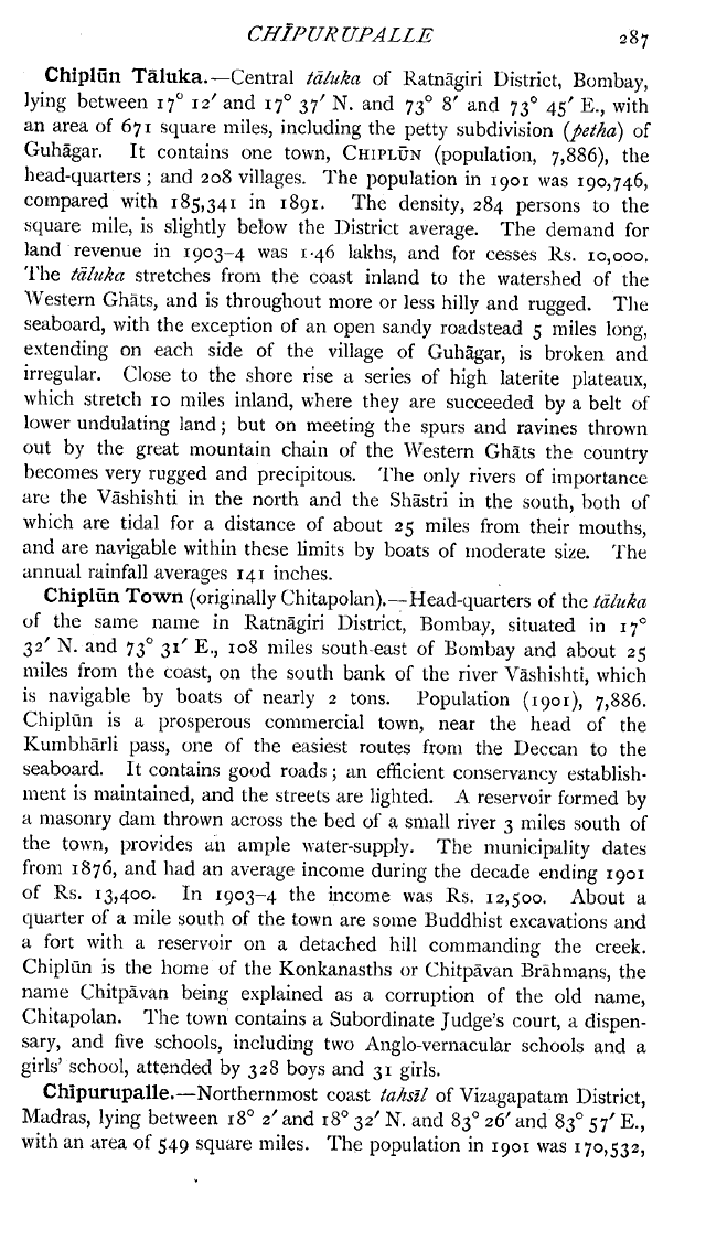 Imperial Gazetteer2 of India, Volume 10, page 287