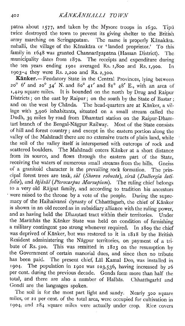 Imperial Gazetteer2 of India, Volume 14, page 402