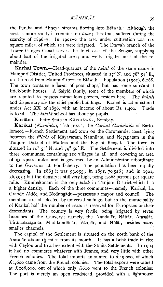 Imperial Gazetteer2 of India, Volume 15, page 39