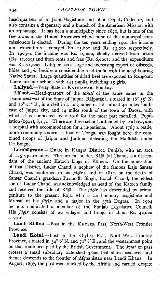 Imperial Gazetteer2 of India, Volume 16, page 134