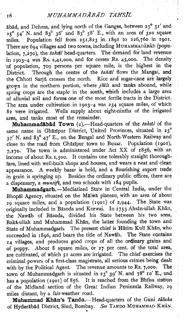 Imperial Gazetteer2 of India, Volume 18, page 16