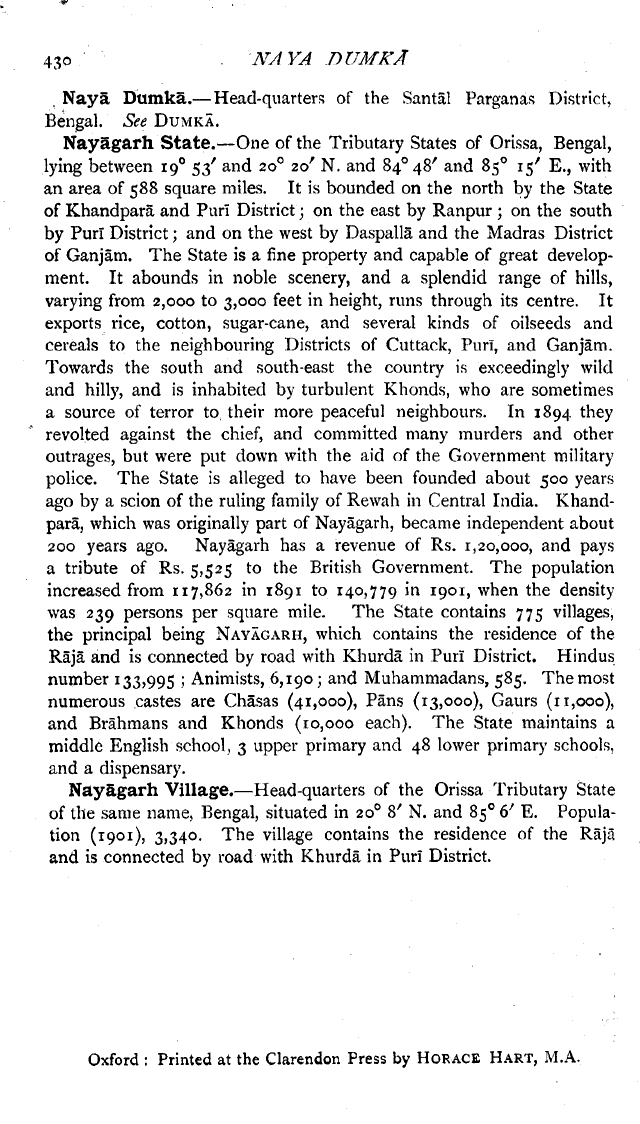Imperial Gazetteer2 of India, Volume 18, page 430