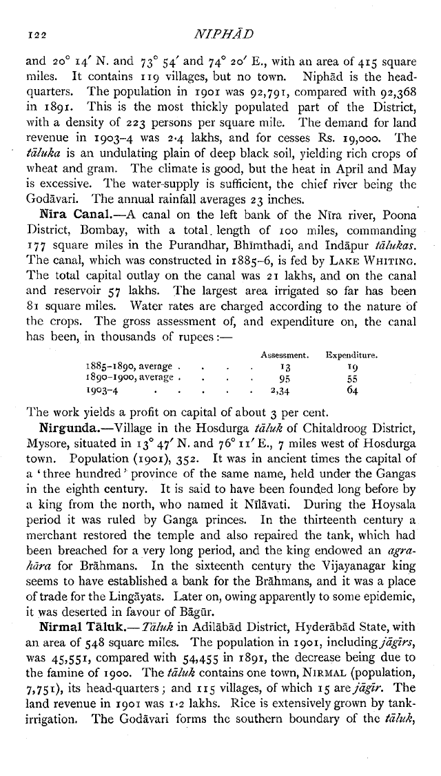 Imperial Gazetteer2 of India, Volume 19, page 122