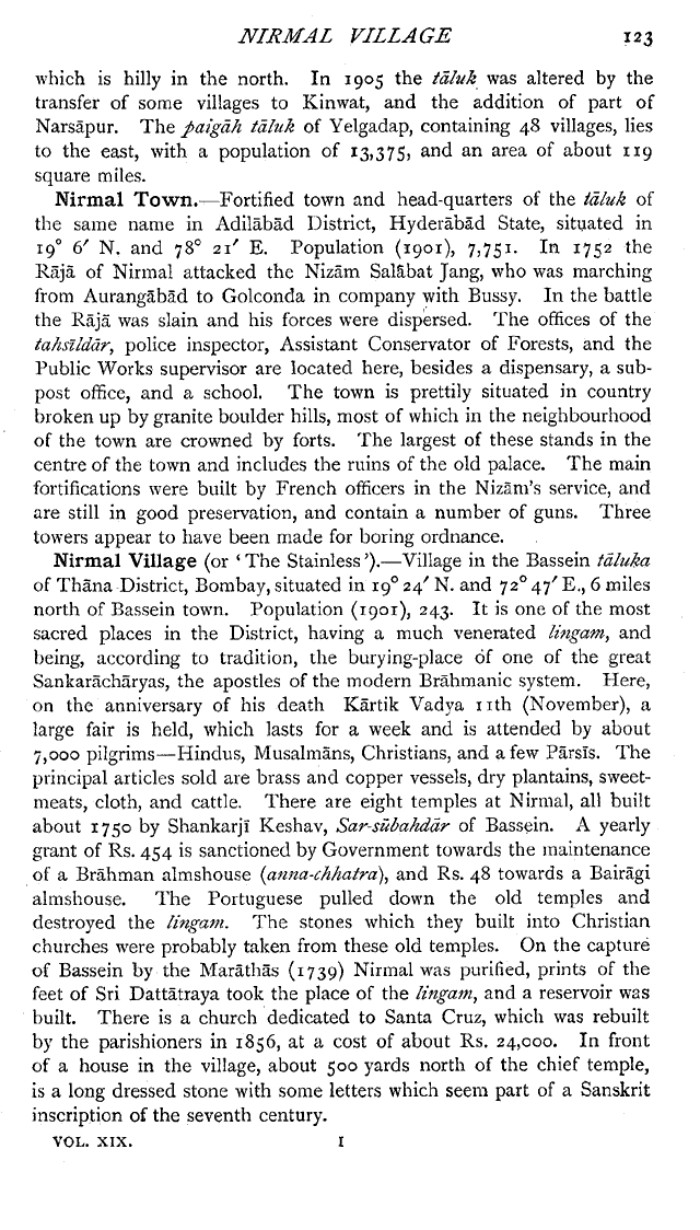 Imperial Gazetteer2 of India, Volume 19, page 123