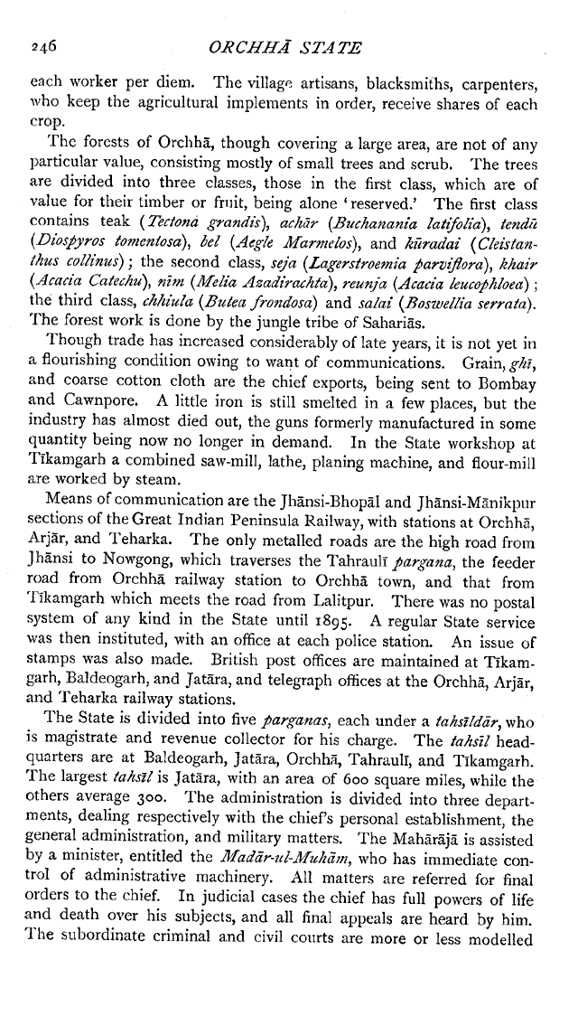 Imperial Gazetteer2 of India, Volume 19, page 246