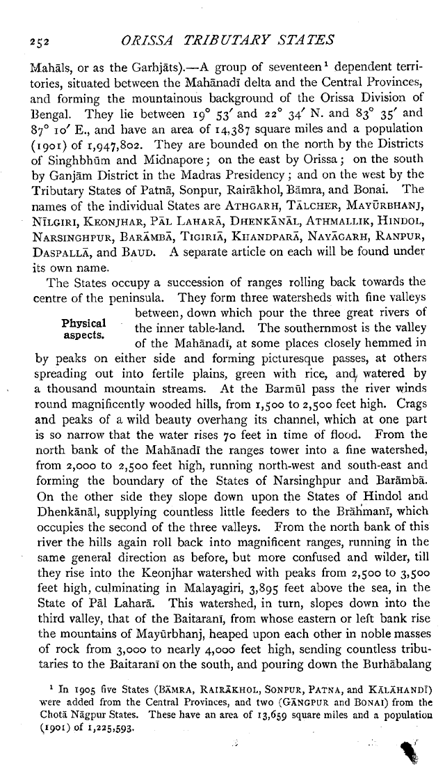 Imperial Gazetteer2 of India, Volume 19, page 252