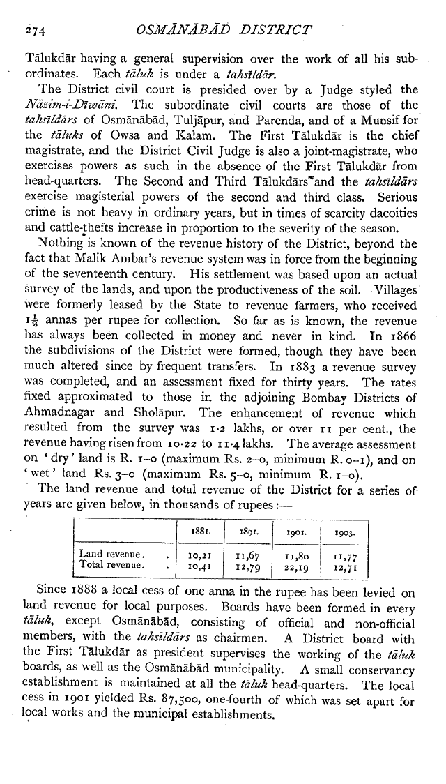 Imperial Gazetteer2 of India, Volume 19, page 274