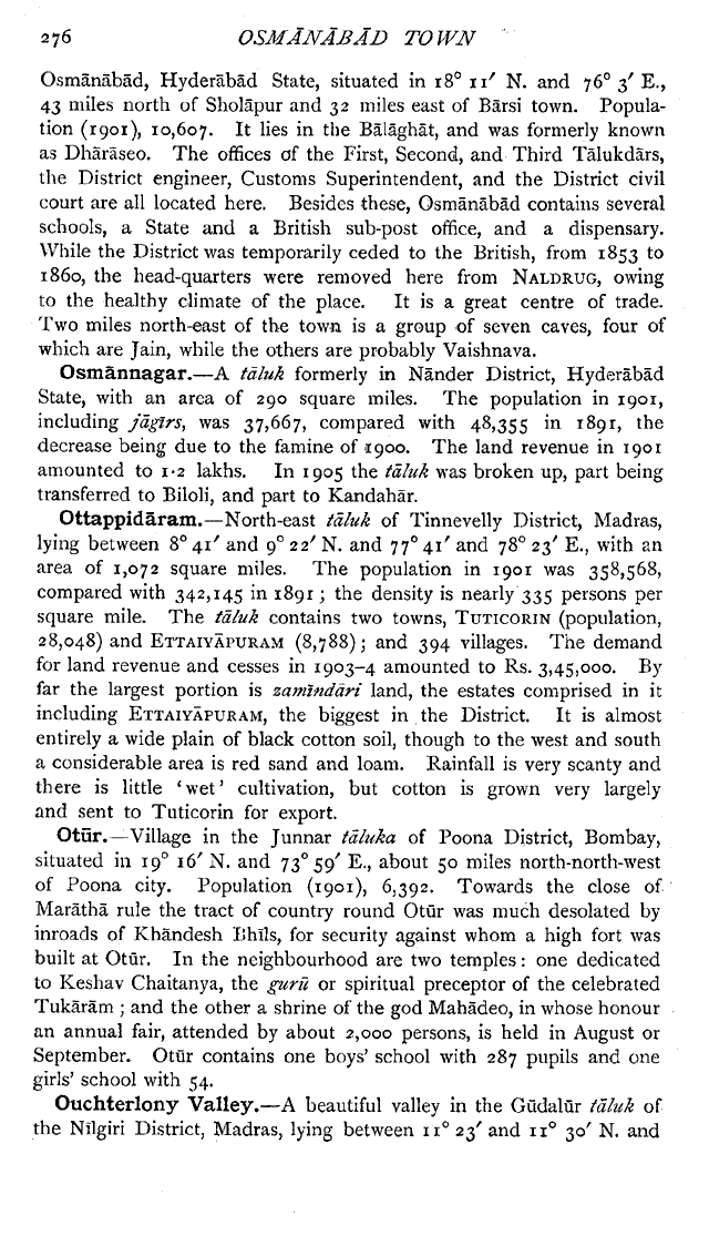 Imperial Gazetteer2 of India, Volume 19, page 276
