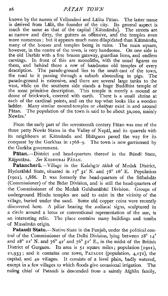 Imperial Gazetteer2 of India, Volume 20, page 26