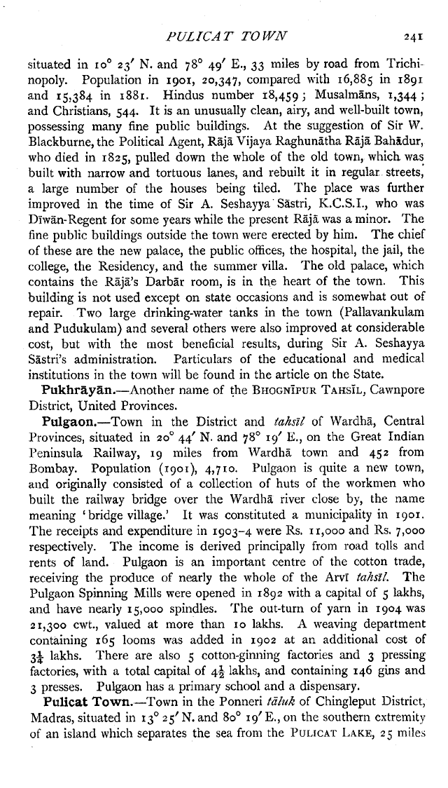 Imperial Gazetteer2 of India, Volume 20, page 241
