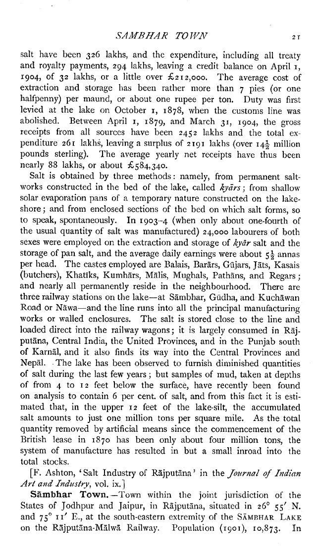 Imperial Gazetteer2 of India, Volume 22, page 21